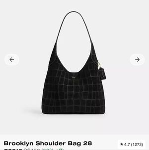 NWOT Coach Brooklyn 28 In Croc Suede